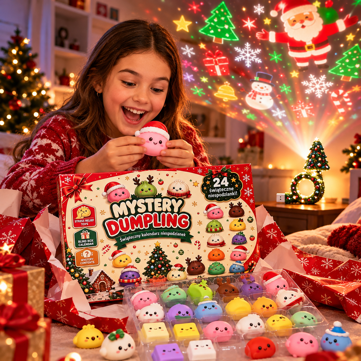 🎄 Proyector Mágico de Navidad + ¡24 Sorpresas GRATIS! 🎁