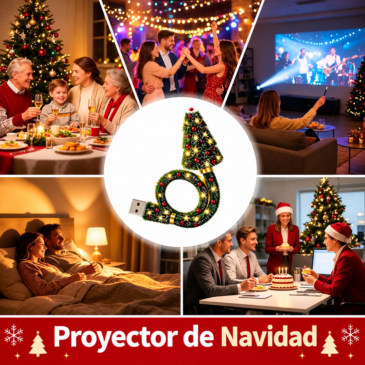🎄 Proyector Mágico de Navidad + ¡24 Sorpresas GRATIS! 🎁